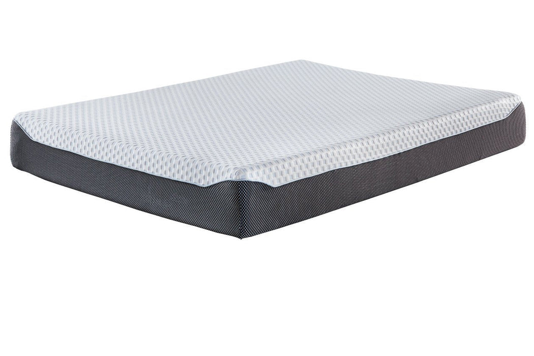 10 Inch Chime Elite White/Blue Full Memory Foam Mattress in a box - M67321 - Lara Furniture