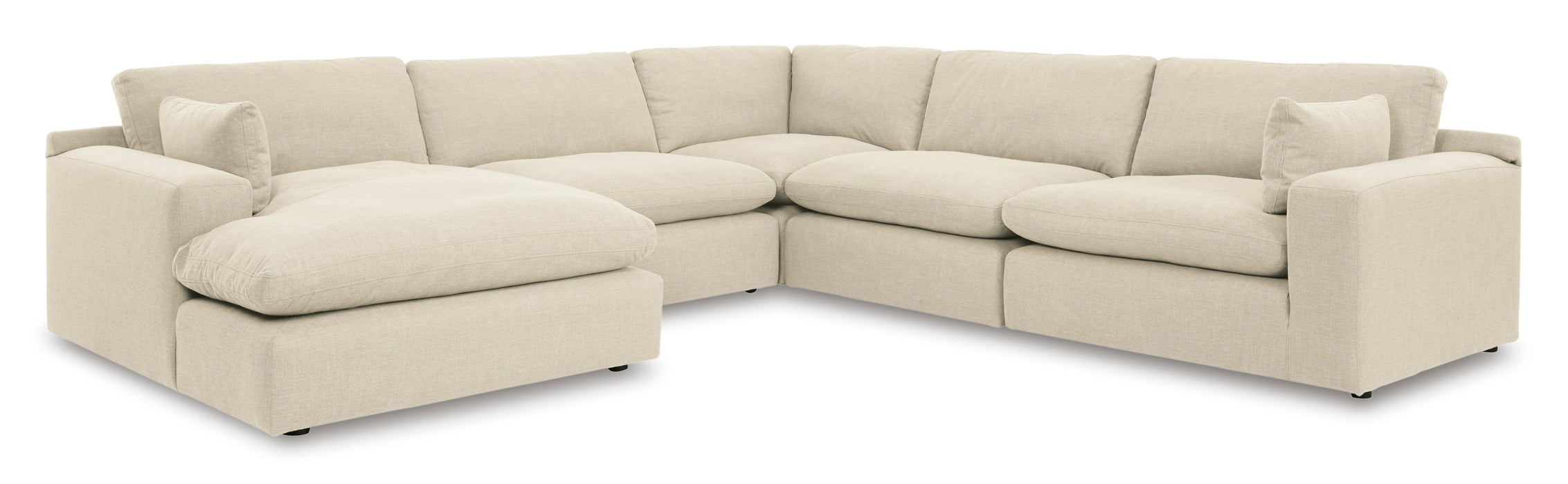 Elyza Linen 5-Piece LAF Sectional