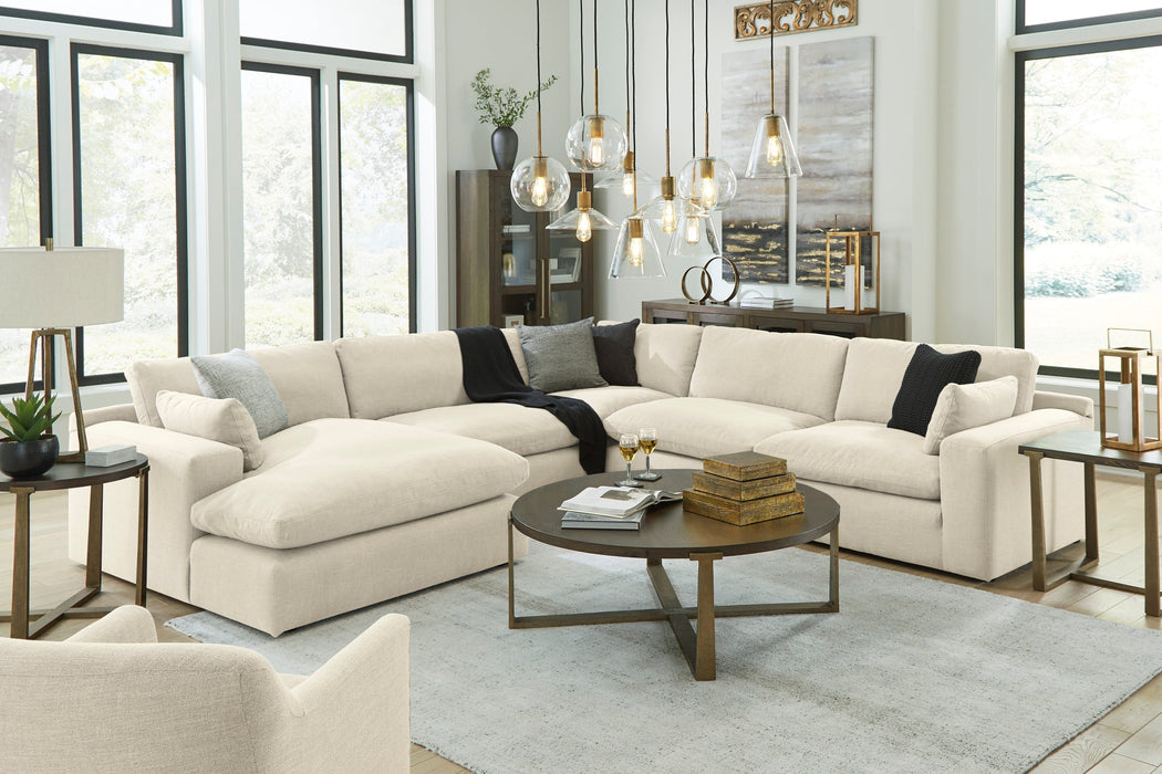 Elyza Linen 5-Piece LAF Sectional