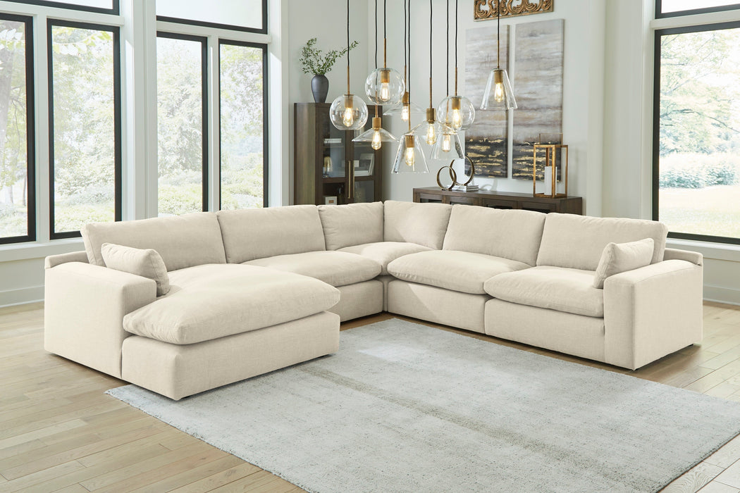 Elyza Linen 5-Piece LAF Sectional