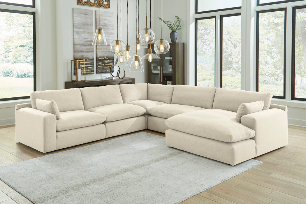 Elyza Linen 5-Piece RAF Sectional