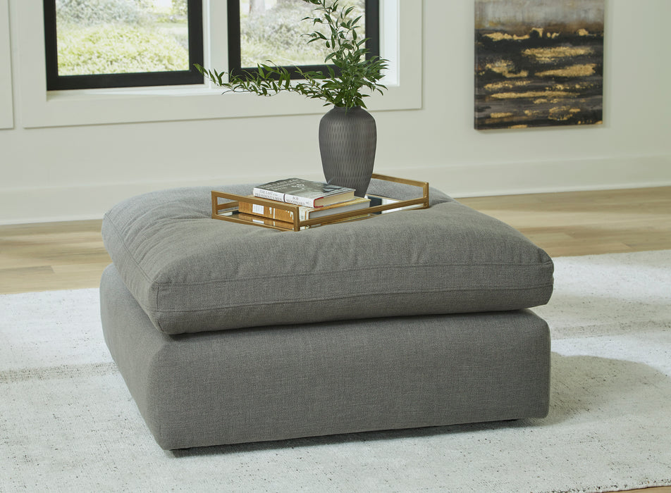 Elyza Smoke Oversized Accent Ottoman