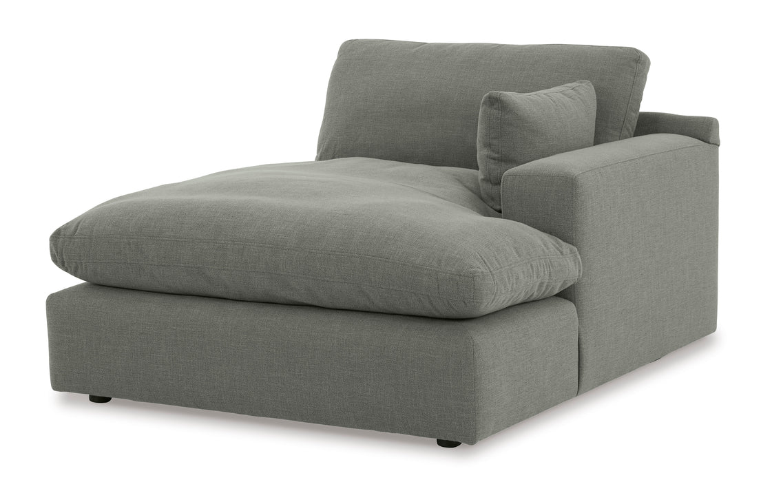 Elyza Smoke 2 Piece RAF Sectional with Chaise