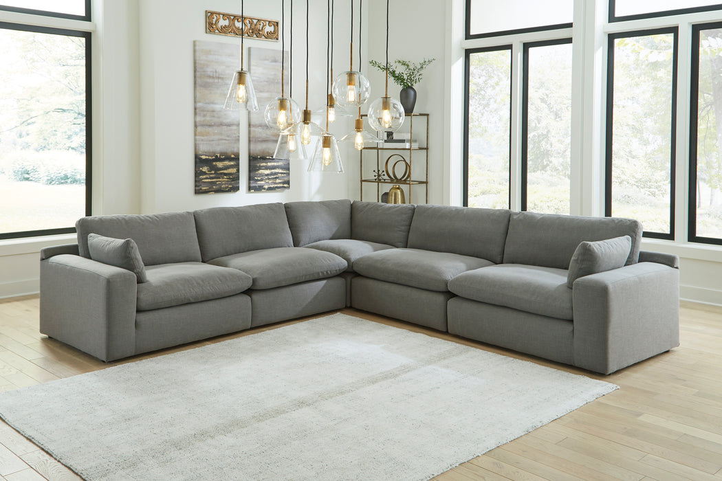 Elyza Smoke 5-Piece Sectional