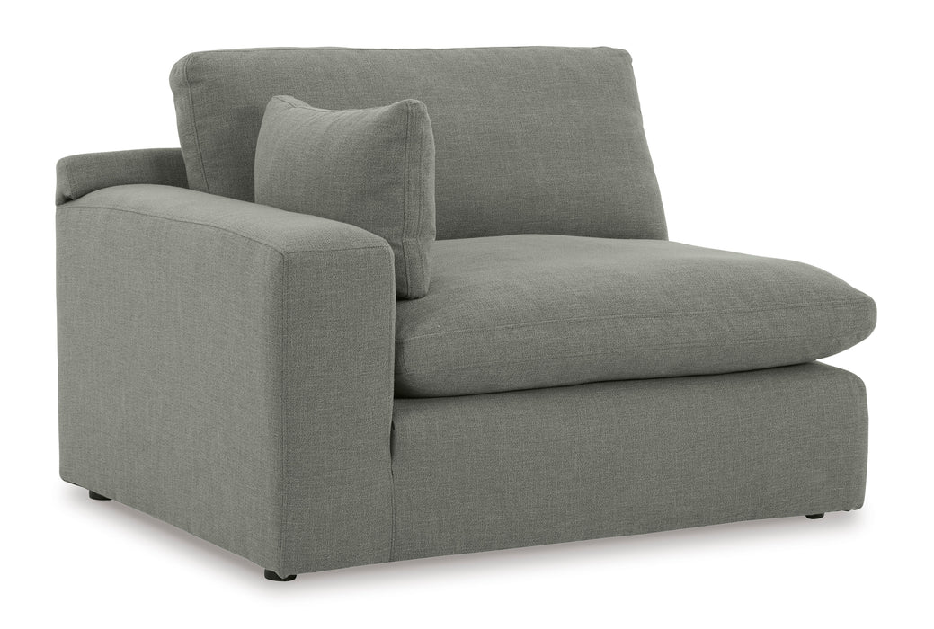 Elyza Smoke 2 Piece RAF Sectional with Chaise