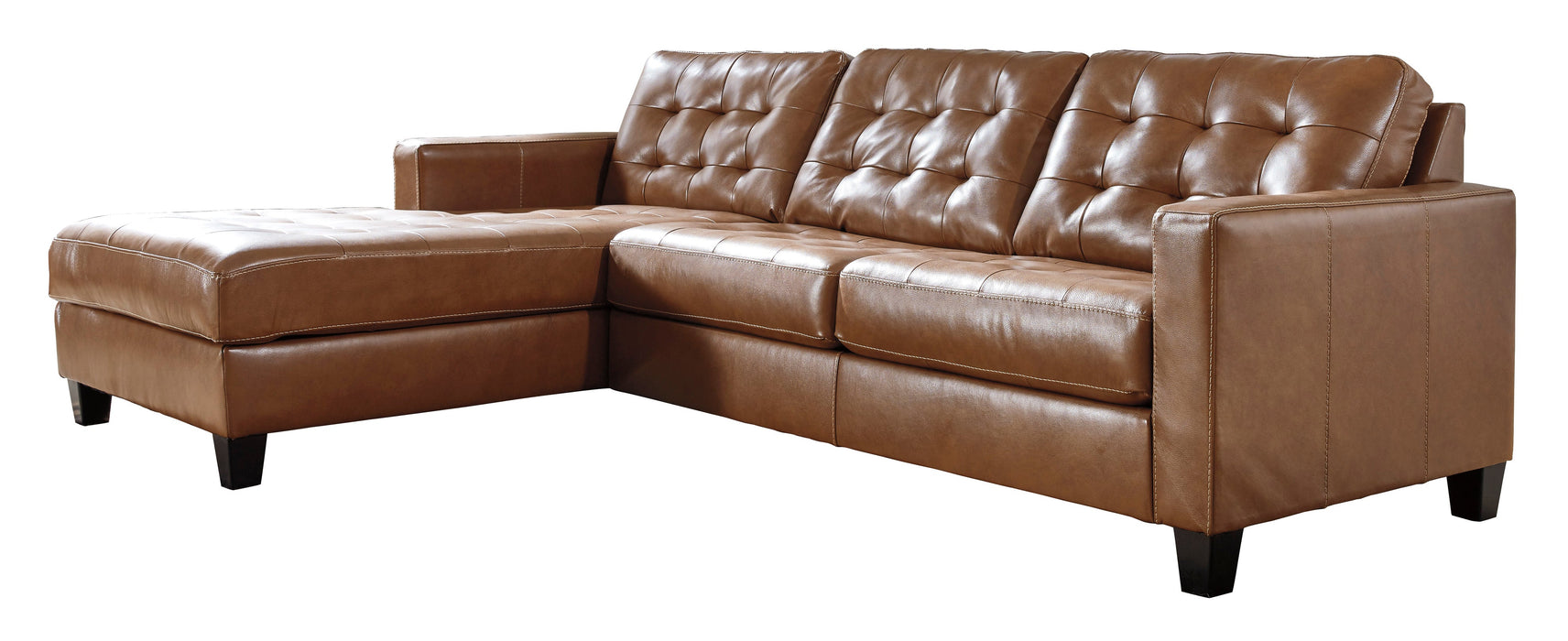 Baskove Auburn Leather LAF Sectional - Lara Furniture