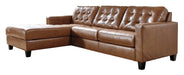 Baskove Auburn Leather LAF Sectional - Lara Furniture