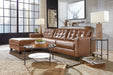 Baskove Auburn Leather LAF Sectional - Lara Furniture