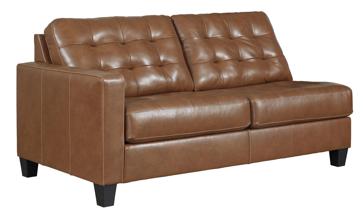 Baskove Auburn Leather 3 Piece Sectional