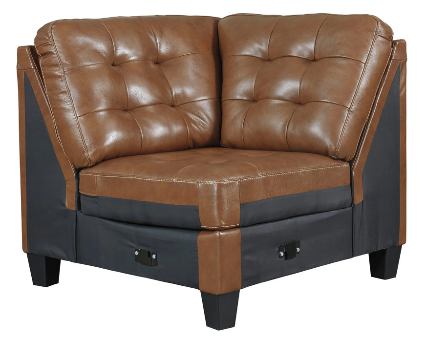 Baskove Auburn Leather 3 Piece Sectional