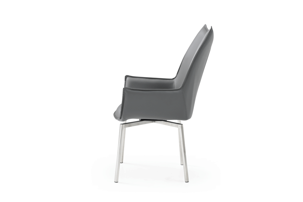 1218 Swivel Dining Chair Dark Grey - i36557 - Lara Furniture