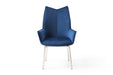 1218 Swivel Dining Chair Navy Blue Fabric - i36558 - Lara Furniture