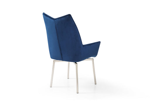 1218 Swivel Dining Chair Navy Blue Fabric - i36558 - Lara Furniture