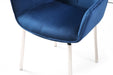 1218 Swivel Dining Chair Navy Blue Fabric - i36558 - Lara Furniture