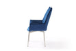 1218 Swivel Dining Chair Navy Blue Fabric - i36558 - Lara Furniture