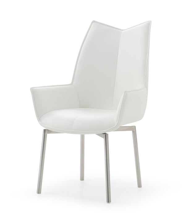 1218 Swivel Dining Chair White - i30924 - Lara Furniture