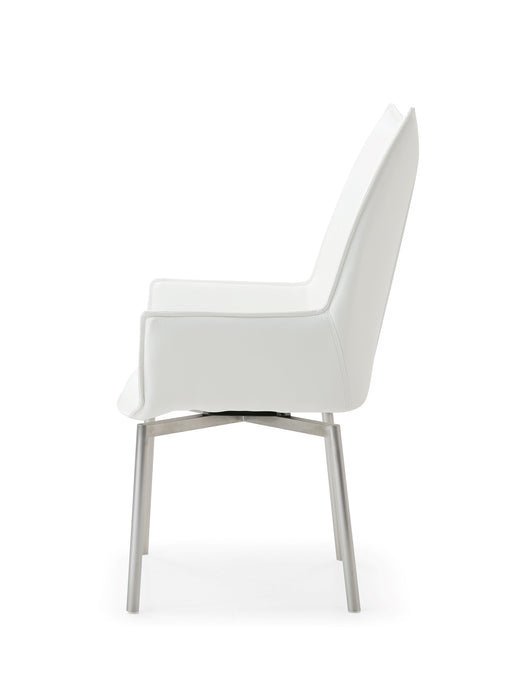 1218 Swivel Dining Chair White - i30924 - Lara Furniture