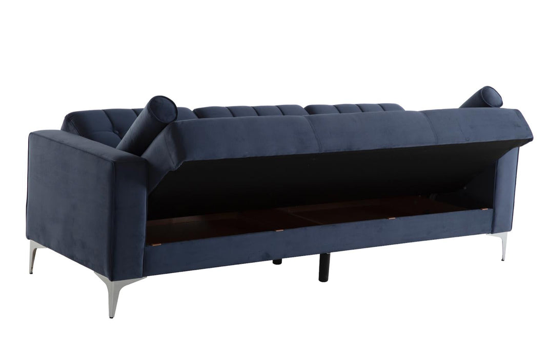 Hemera Navy Blue Living Room Sleeper Set