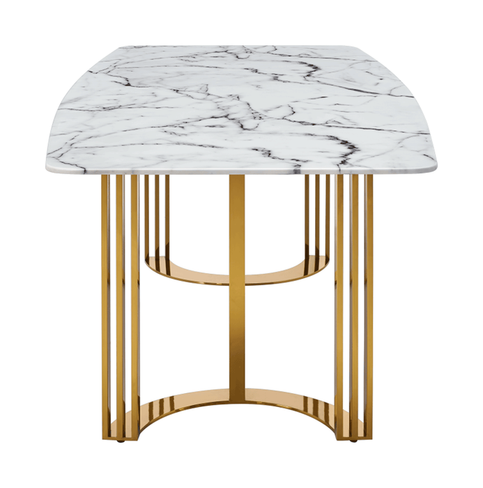 131 Gold Marble Dining Set - Lara Furniture