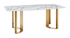 131 Gold Marble Dining Set - Lara Furniture