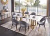 131 Gold Marble Dining Set - Lara Furniture