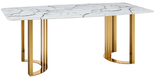 131 Gold Marble Dining Table - i27593 - Lara Furniture