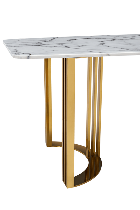 131 Gold Marble Dining Table - i27593 - Lara Furniture