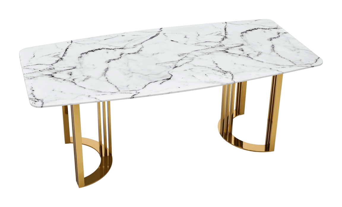 131 Gold Marble Dining Table - i27593 - Lara Furniture