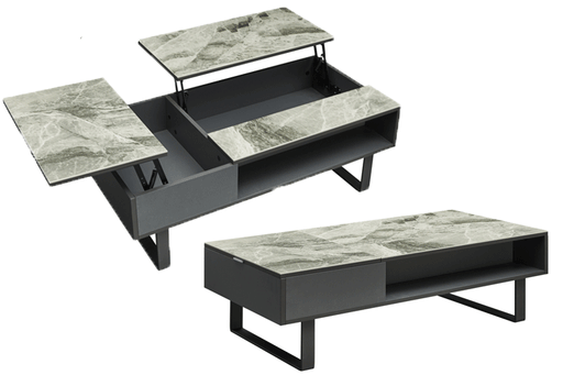 1388 Coffee Table W/ Storage Grey - i34876 - Lara Furniture