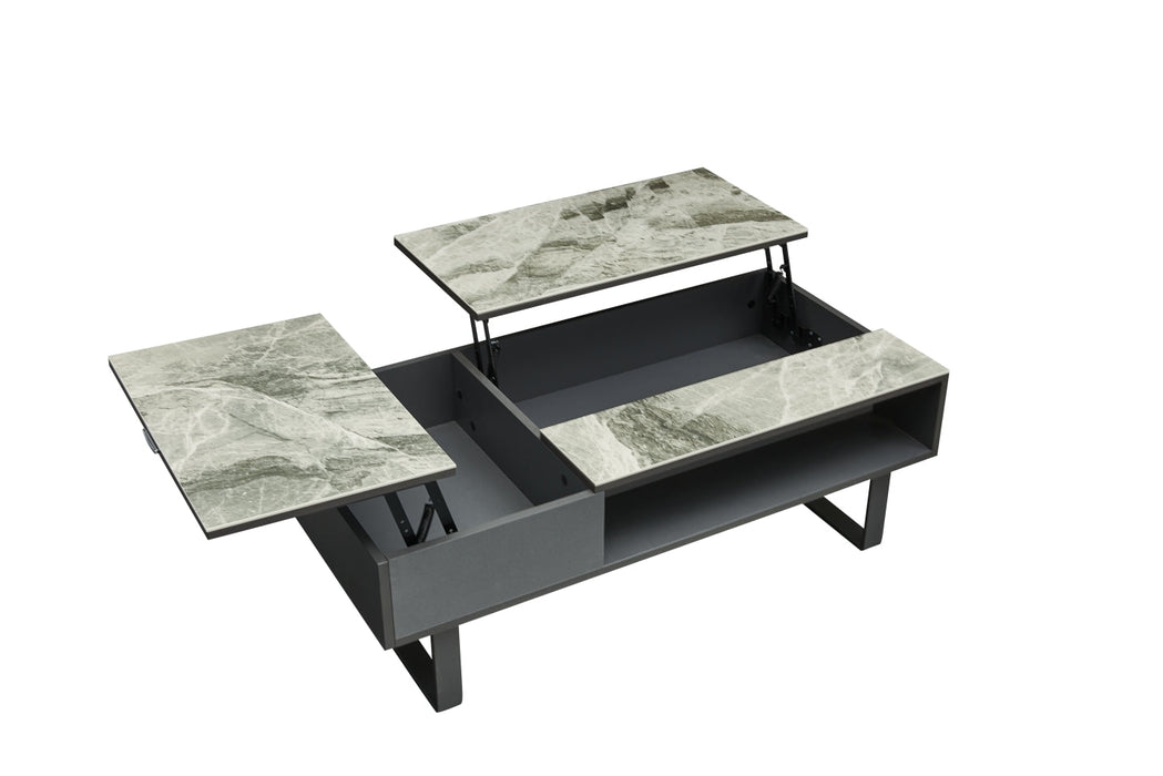 1388 Coffee Table W/ Storage Grey - i34876 - Lara Furniture