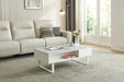 1388 Coffee Table W/ Storage White - i34873 - Lara Furniture