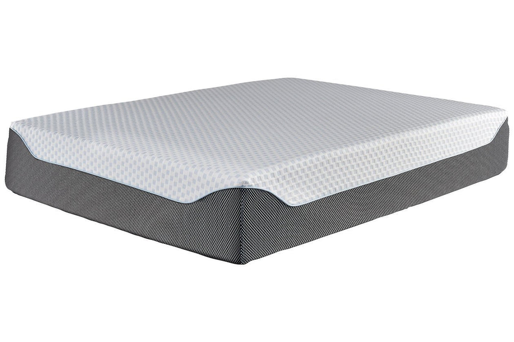 14 Inch Chime Elite White/Blue King Memory Foam Mattress in a Box - M71441 - Lara Furniture