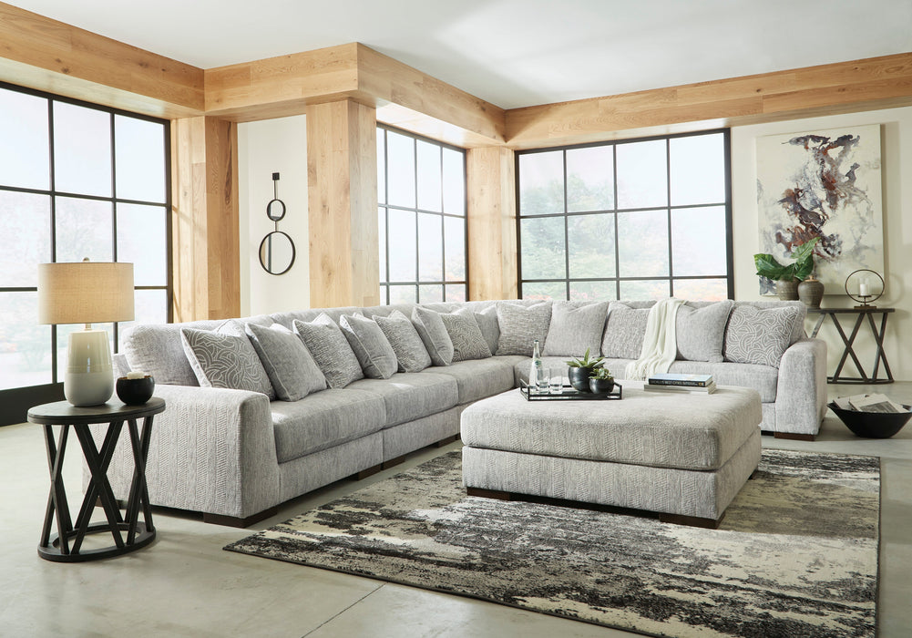 Regent Park Pewter 6-Piece Sectional