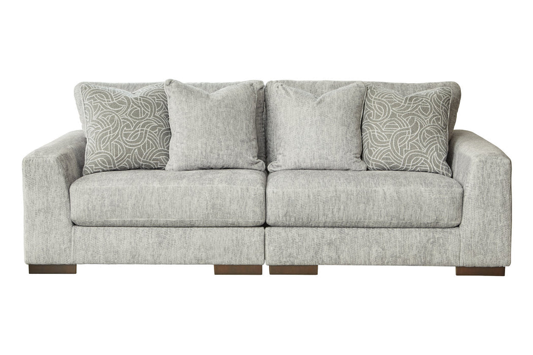 Regent Park Pewter 2-Piece Loveseat