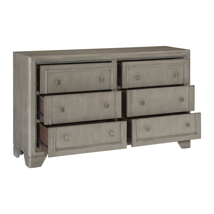 Colchester Gray Upholstered Panel Bedroom Set