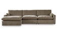 Sophie Cocoa 3-Piece Sectional Sofa Chaise -  Ashley - Lara Furniture