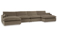 Sophie Cocoa 4-Piece Sectional with Chaise -  Ashley - Lara Furniture