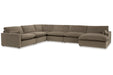 Sophie Cocoa 6-Piece Sectional with Chaise -  Ashley - Lara Furniture