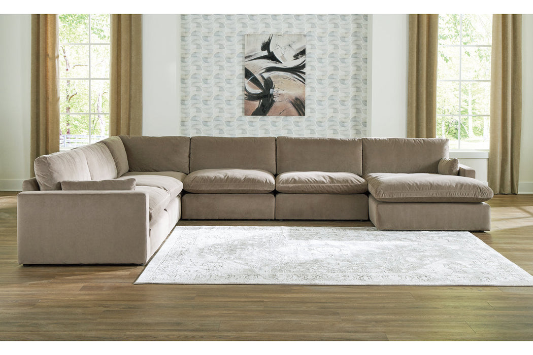 Sophie Cocoa 6-Piece Sectional with Chaise -  Ashley - Lara Furniture