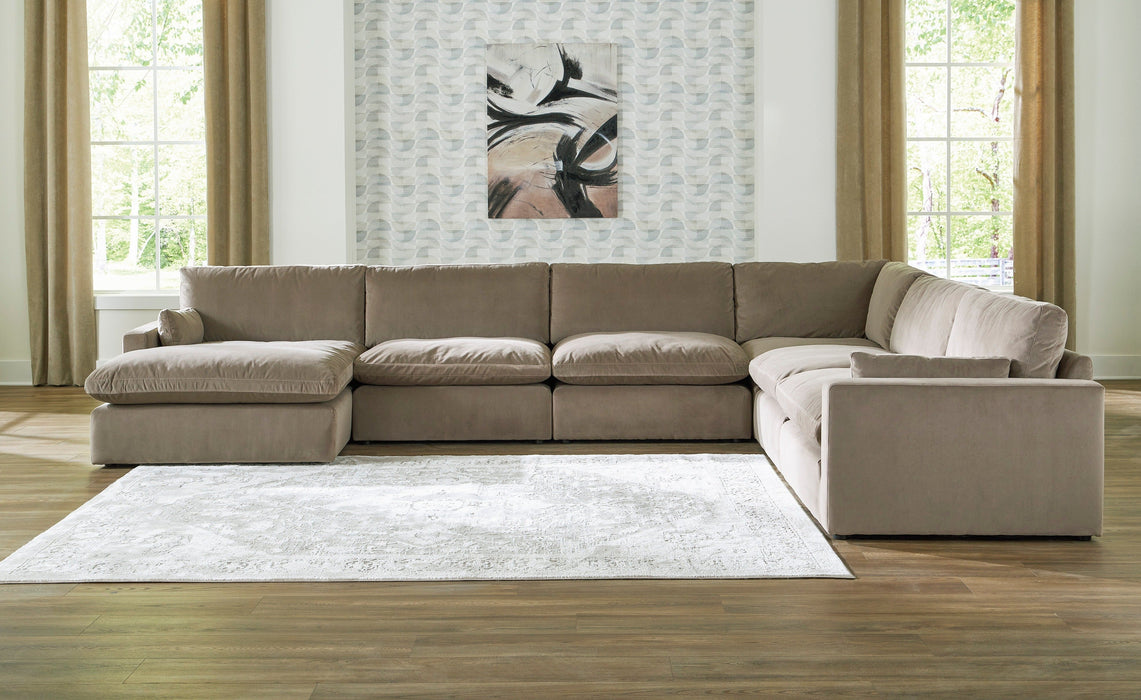 Sophie Cocoa LAF 6-Piece Sectional with Chaise