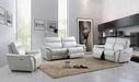 1705 Light-Grey With Electric Recliners Set - Lara Furniture