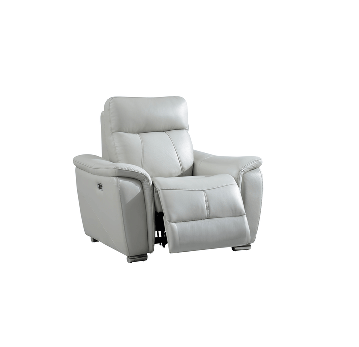 1705 Light-Grey With Electric Recliners Set - Lara Furniture