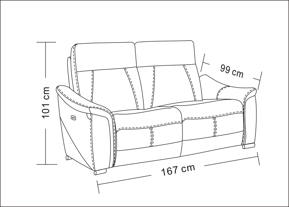 1705 Light-Grey With Electric Recliners Set - Lara Furniture