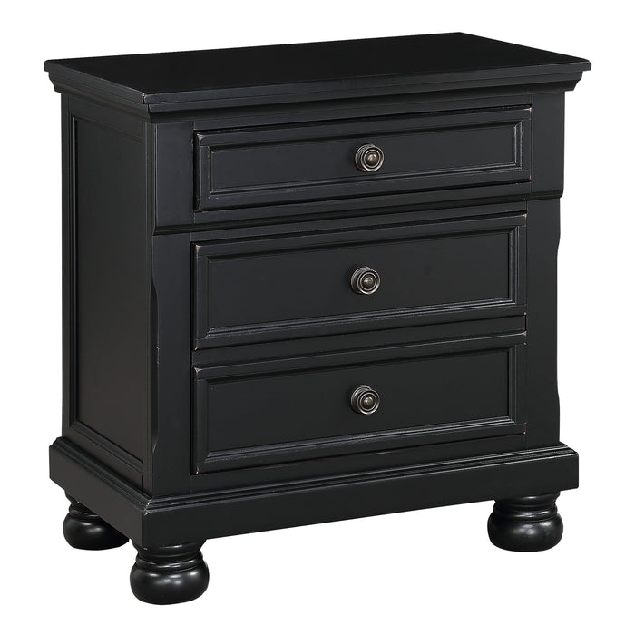 Laurelin Black Sleigh Storage Platform Bedroom Set