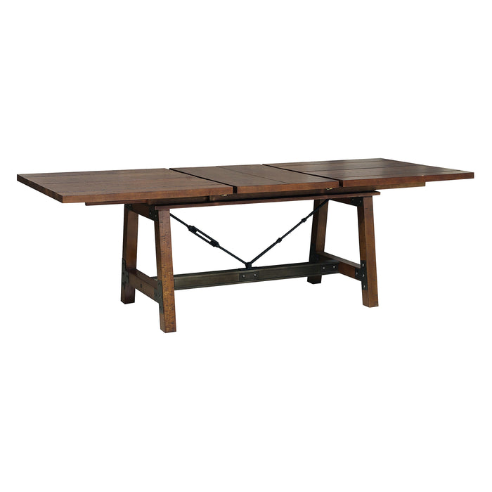 Holverson Rustic Brown Extendable Dining Set