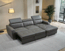 1822 Grey Sectional Right W/Bed - i38163 - Lara Furniture