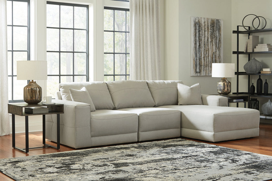 Next-Gen Gaucho Gray 3-Piece RAF Sofa Chaise