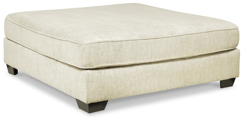 Rawcliffe Parchment Oversized Accent Ottoman