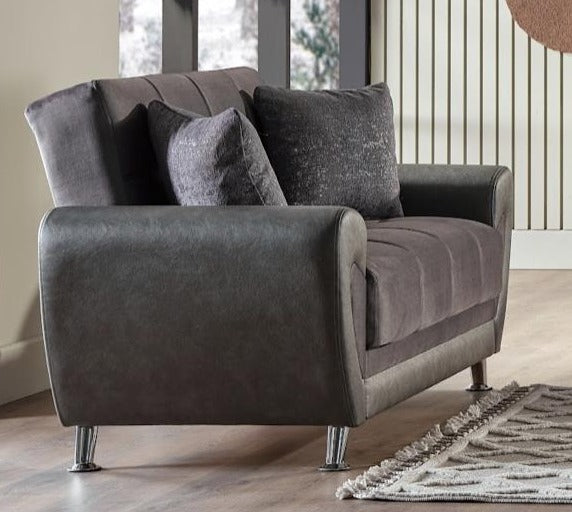 Duru Love Seat (Siena  Anthracite)