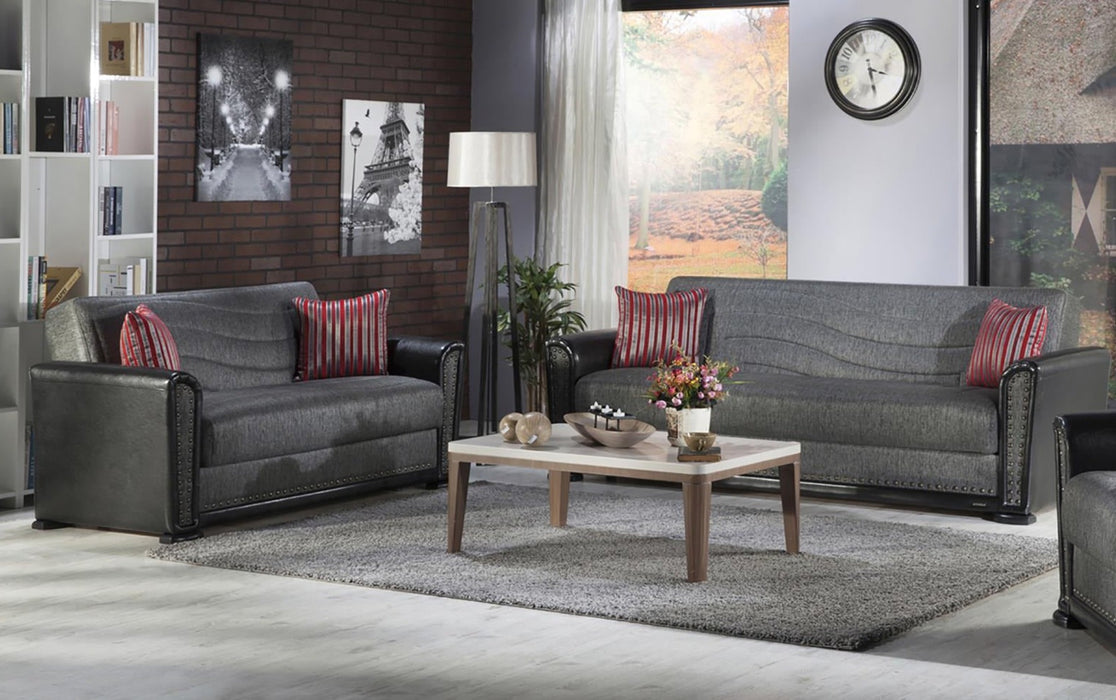 Alfa Redeyef Fume Living Room Sleeper Set